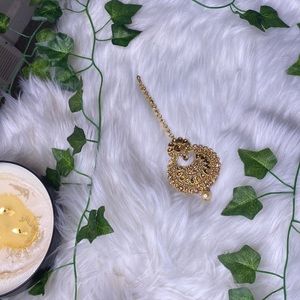 Gold Embellished Hair Jewelry, Forehead adornment